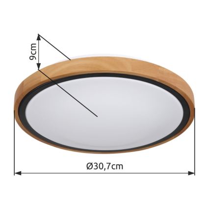Globo - LED Deckenleuchte LED/12W/230V 307 mm 3000/4500/6000K