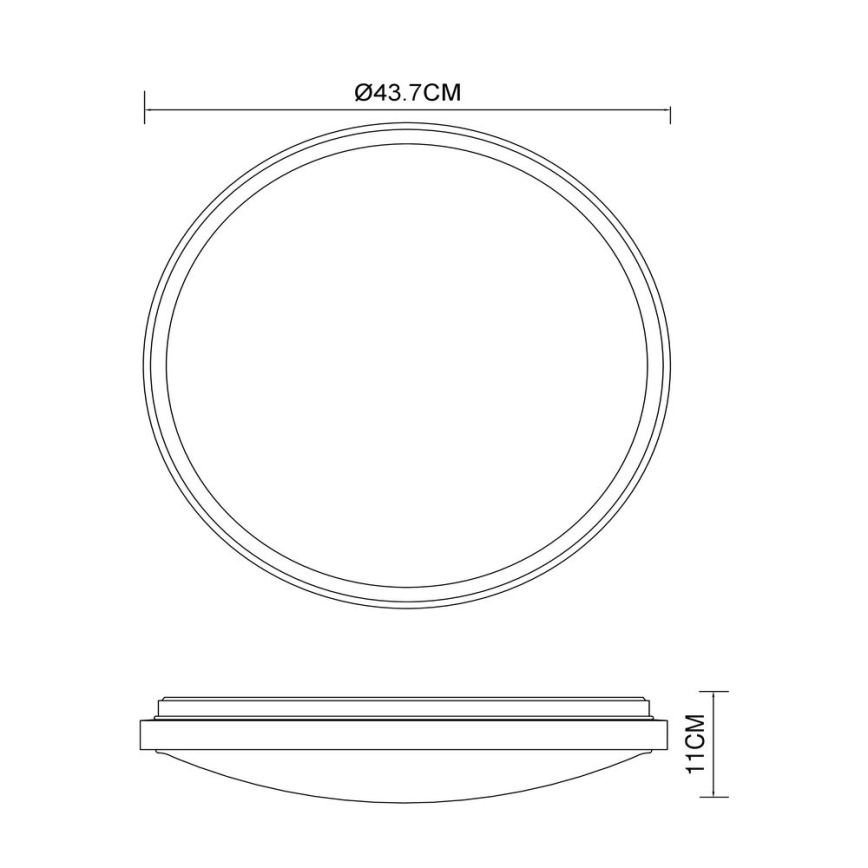 Globo - LED-Deckenleuchte LED/24W/230V 3000/4500/6000K d 43,7 cm