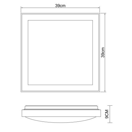 Globo - LED-Deckenleuchte LED/24W/230V 3000/4500/6000K