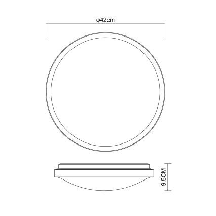 Globo - LED-Deckenleuchte LED/24W/230V 3000/4500/6000K d 42 cm