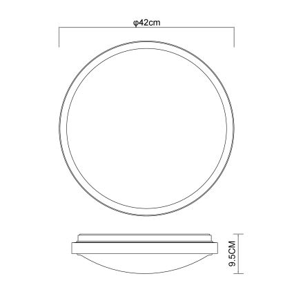 Globo - LED-Deckenleuchte LED/24W/230V 3000/4500/6000K d 42 cm