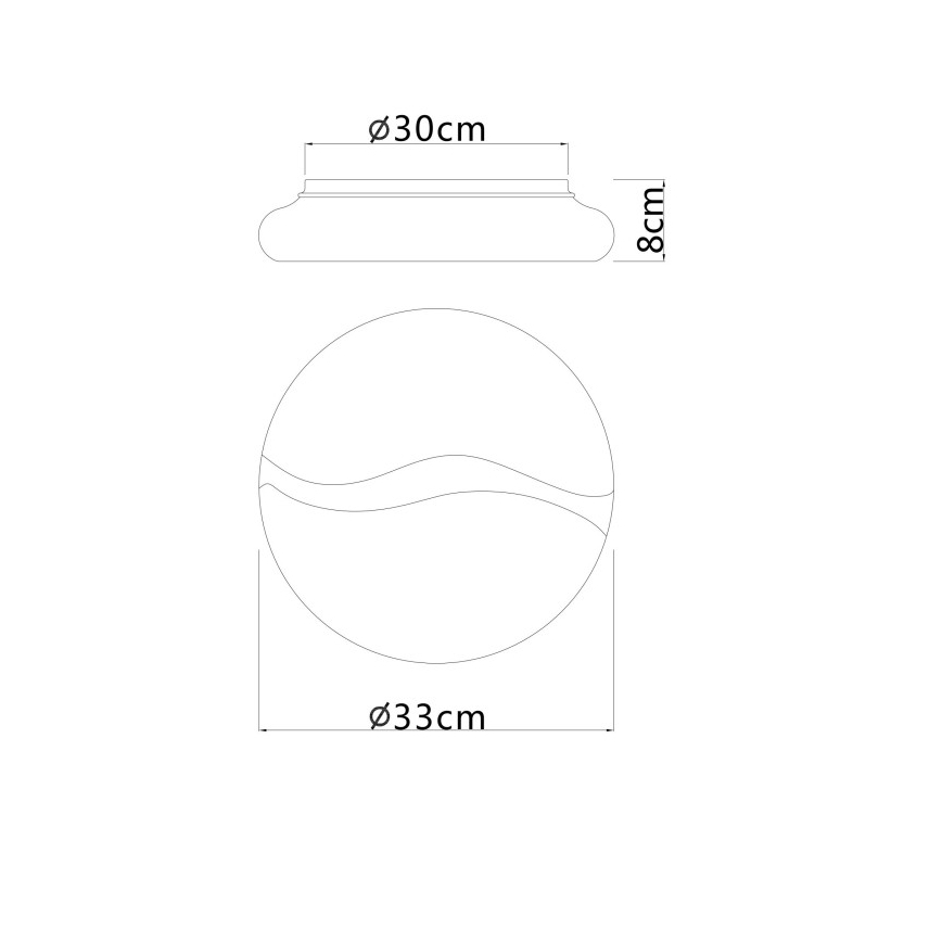 Globo - LED Deckenleuchte LED/24W/230V 3000/4200/6000K Ø 33 cm
