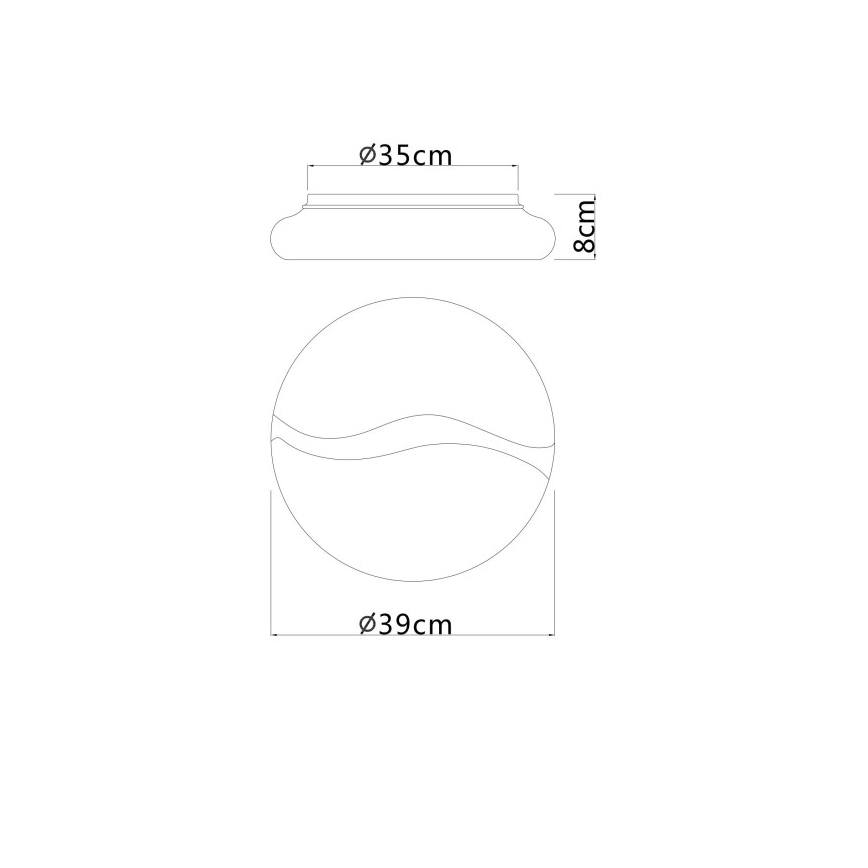 Globo - LED Deckenleuchte LED/24W/230V 3000/4200/6000K Ø 39 cm