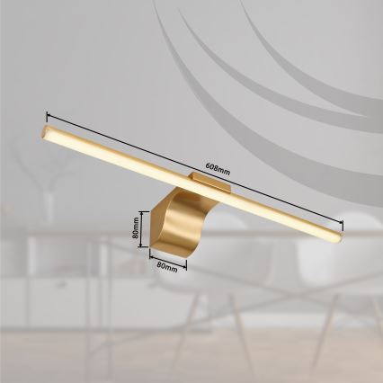 Globo - LED-Badezimmer-Spiegelbeleuchtung LED/10W/230V 60,8 cm IP44 golden