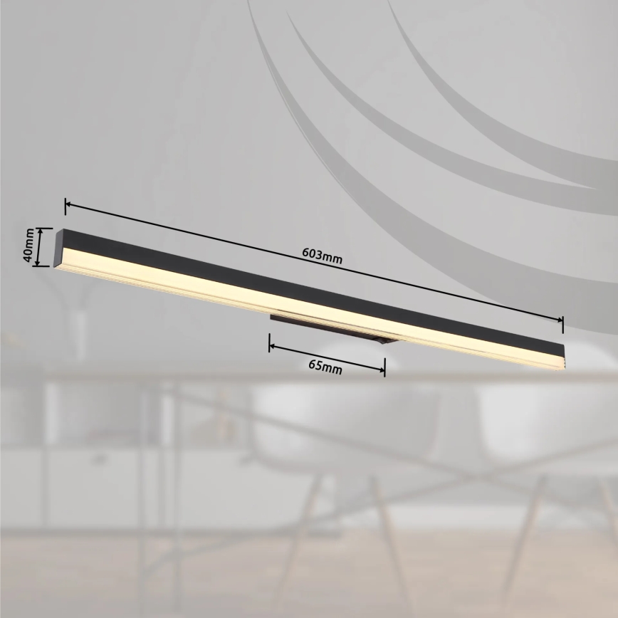 Globo - LED-Wandleuchte LED/18W/230V 3000/6000K 80 cm schwarz