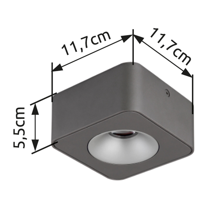 Globo - LED-Deckenleuchte LED/6,5W/230V 11,7x11,7 cm