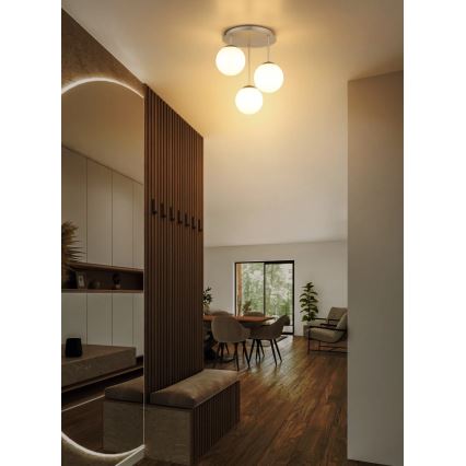 Globo - Aufgesetzte Deckenleuchte 3xE14/25W/230V Messing