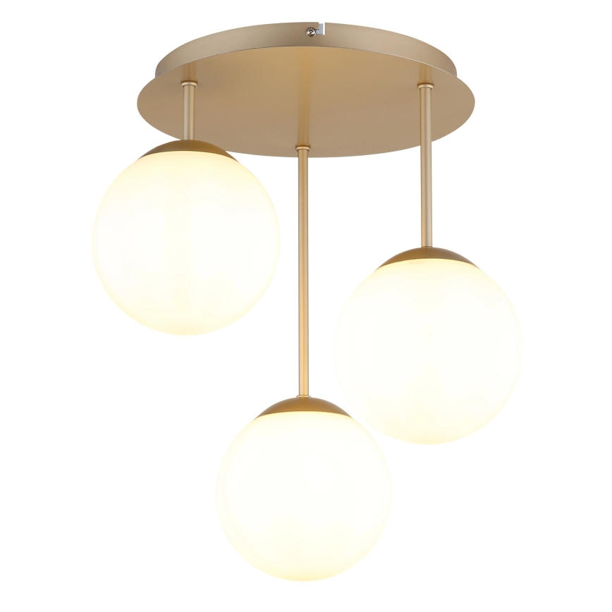 Globo - Aufgesetzte Deckenleuchte 3xE14/25W/230V Messing