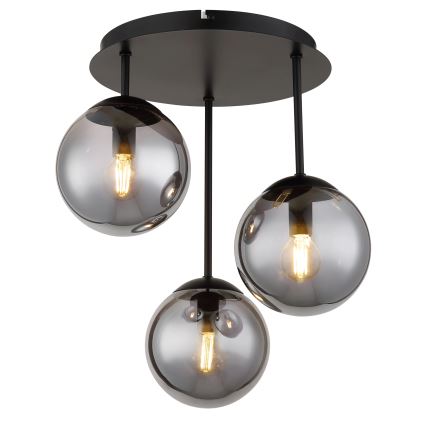 Globo - Aufbau-Deckenleuchte 3xE14/25W/230V schwarz