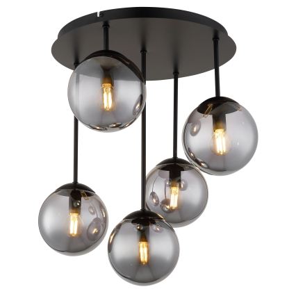 Globo - Aufgesetzte Deckenleuchte 5xE14/25W/230V schwarz