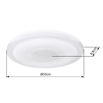 Globo - LED dimmbare Deckenleuchte LED/30W/230V 3000-6500K Ø 50 cm weiß Wi-Fi Tuya + Fernbedienung