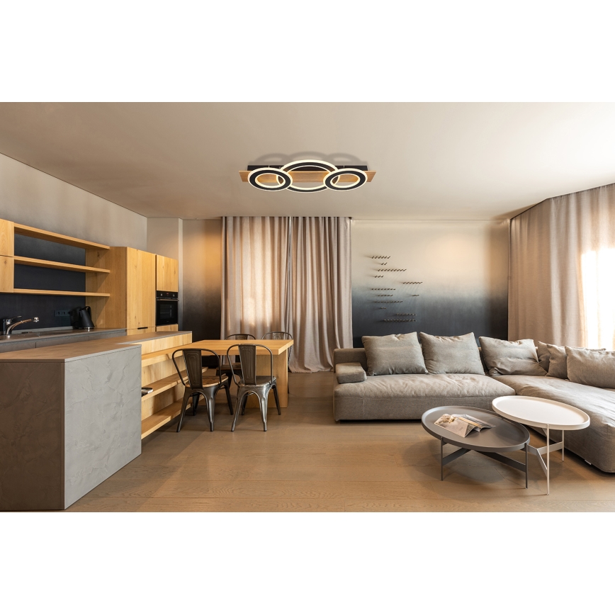 Globo - LED-Deckenleuchte LED/50W/230V braun