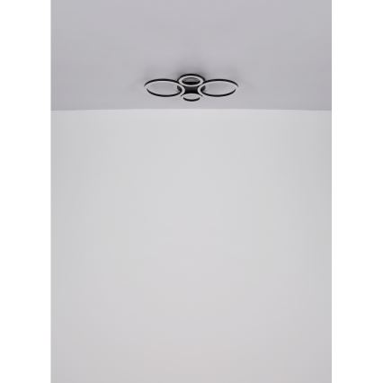 Globo - LED Deckenleuchte LED/40W/230V 2700/4500/6500K Ø 35,5x53 cm schwarz