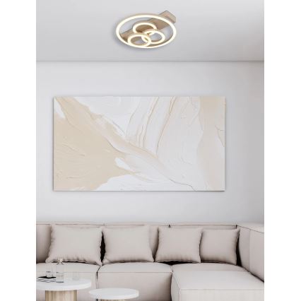 Globo - Dimmbare LED-Deckenleuchte LED/40W/230V 2700-6500K Ø 35x33 cm Beige + Fernbedienung