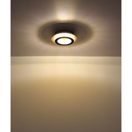 Globo - LED-Deckenleuchte LED/12W/230V 3000/4000/6500K Ø 20 cm schwarz