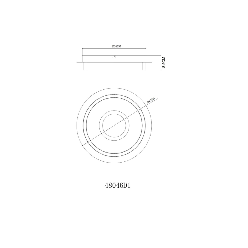 Globo - LED-Deckenleuchte LED/24W/230V 3000K Ø 40 cm