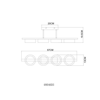 Globo - LED-Deckenleuchte LED/24W/230V 3000K