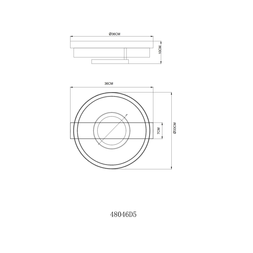 Globo - LED Deckenleuchte LED/18W/230V 3000K 33x36 cm