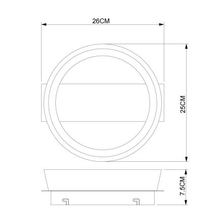 Globo - LED-Deckenleuchte LED/12W/230V 3000K 26x25 cm
