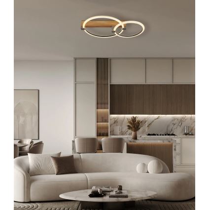 Globo - LED-Deckenleuchte LED/24W/230V 3000K 58x38 cm beige