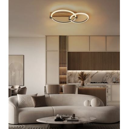 Globo - LED-Deckenleuchte LED/24W/230V 3000K 58x38 cm beige