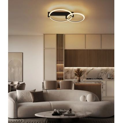 Globo - LED Deckenleuchte LED/24W/230V 3000K 58x38 cm schwarz