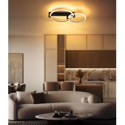 Globo - LED Deckenleuchte LED/24W/230V 3000K 58x38 cm schwarz