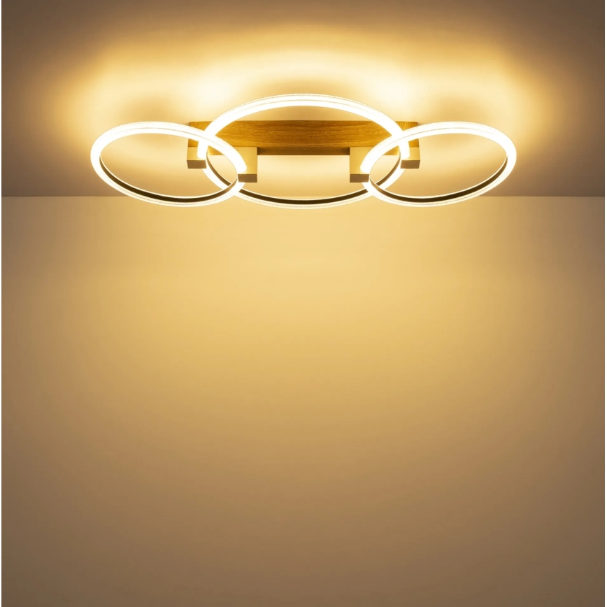Globo - LED-Deckenleuchte LED/40W/230V 3000K 76,1x38 cm braun