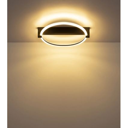 Globo - LED-Deckenleuchte LED/15W/230V 3000K 41,5x38 cm schwarz