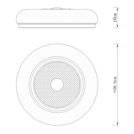 Globo - LED-Deckenleuchte LED/24W/230V 2700/4000/6000K Ø 38,5 cm weiß