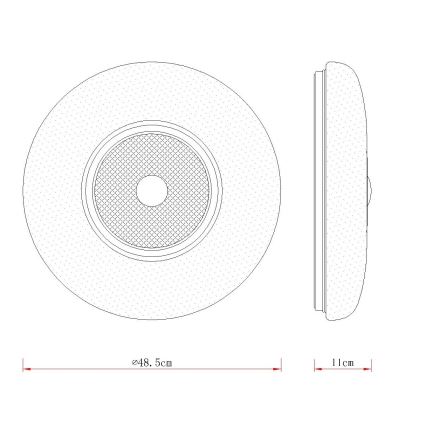 Globo - LED-Deckenleuchte LED/36W/230V 2700/4000/6000K Ø 48,5 cm Weiß