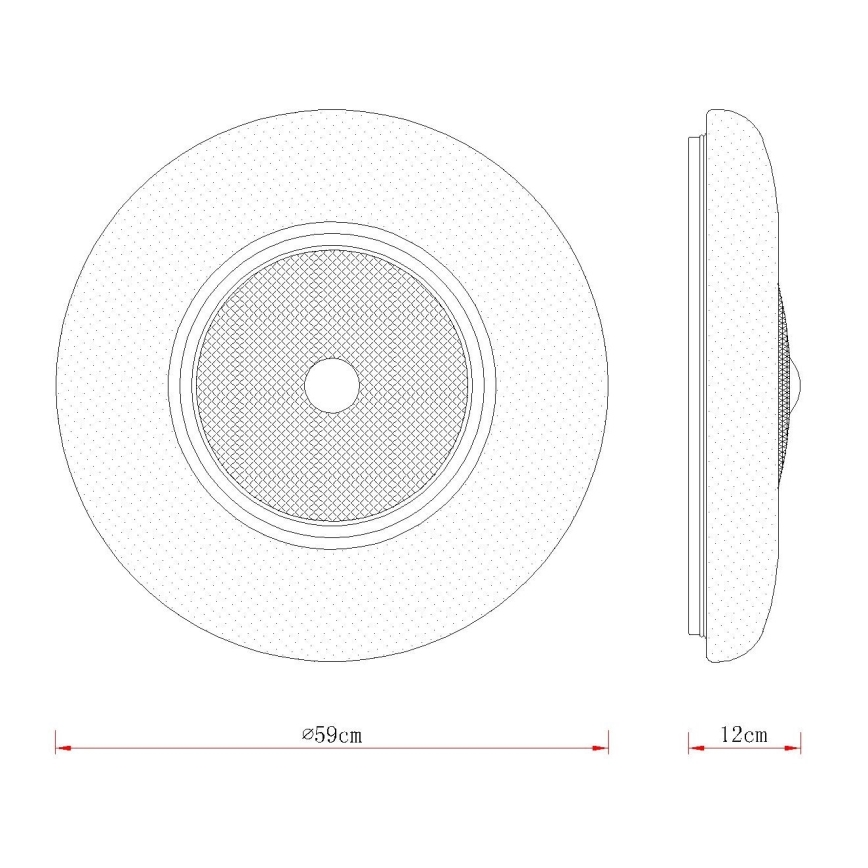Globo - LED-Deckenleuchte LED/48W/230V 2700/4000/6000K Ø 59 cm weiß