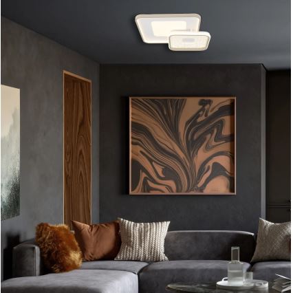 Globo - Dimmbare LED-Deckenleuchte LED/48W/230V 2700-6000K 50x50 cm + Fernbedienung