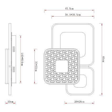 Globo - dimmbare LED-Deckenleuchte LED/55W/230V 2700-6000K 65x45,5 cm + Fernbedienung