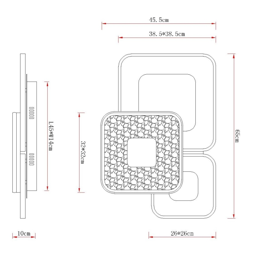 Globo - dimmbare LED-Deckenleuchte LED/55W/230V 2700-6000K 65x45,5 cm + Fernbedienung