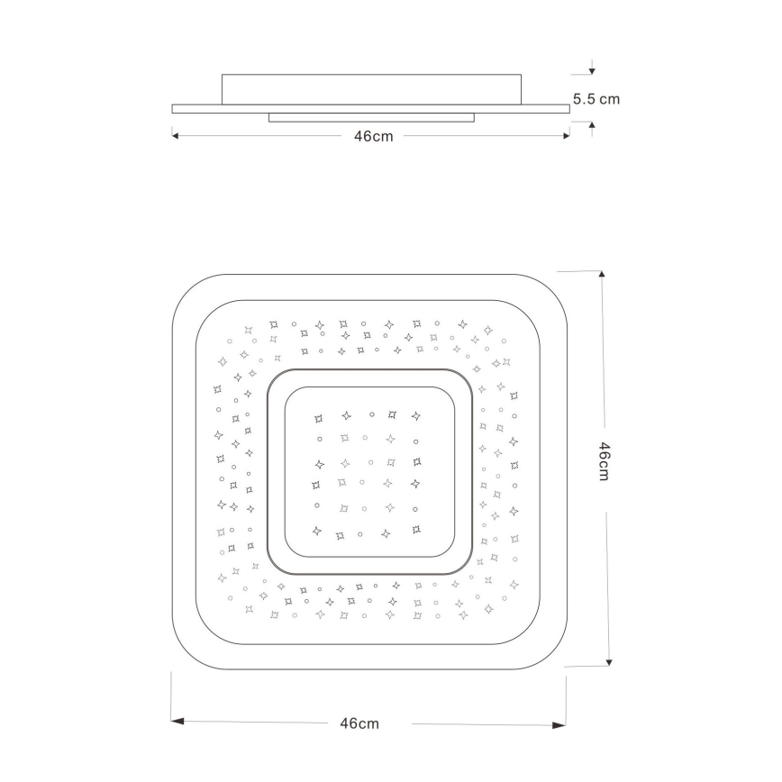Globo - LED dimmbare Deckenleuchte LED/47W/230V 2700-6000K + Fernbedienung