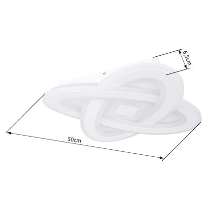 Globo - LED dimmbare Deckenleuchte LED/36W/230V 3000-6000K Ø 50 cm weiß + Fernbedienung