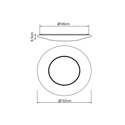 Globo - LED-Deckenleuchte LED/24W/230V 3000/4500/6500K