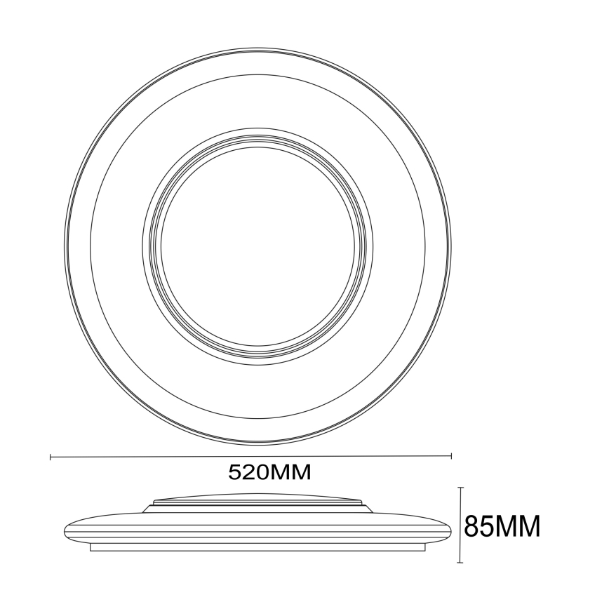 Globo - Dimmbare LED Deckenleuchte CANDIDA LED/48W/230V + Fernbedienung