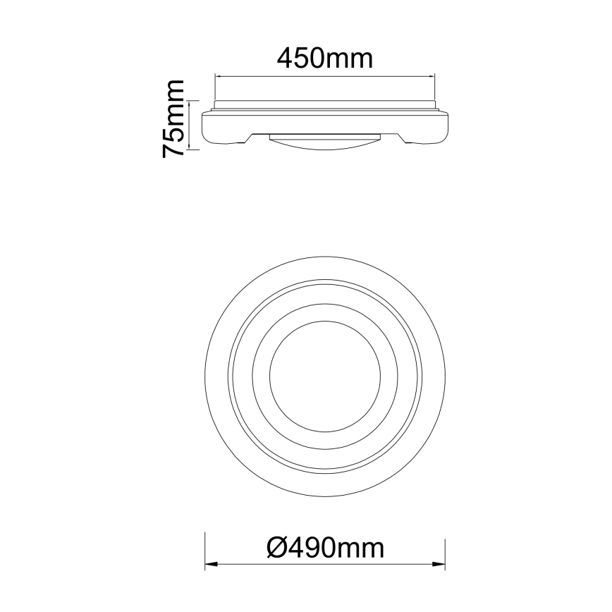 Globo 483111-40 - LED Deckenleuchte RADA LED/40W/230V 2700/4200/6500K Ø 49 cm