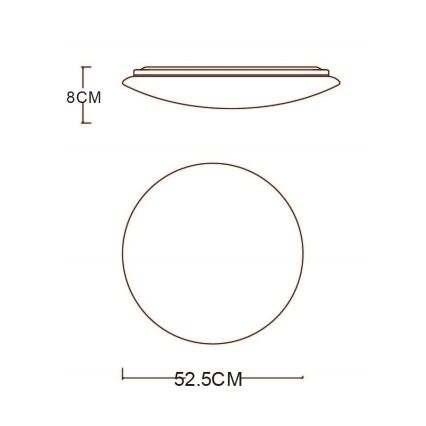 Globo - Dimmbare LED-Deckenleuchte LED/48W/230V 3000-6400K + Fernbedienung
