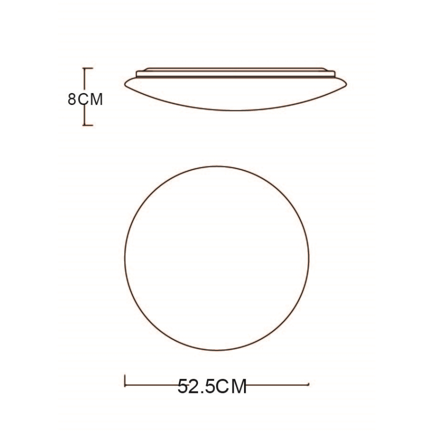Globo - Dimmbare LED-Deckenleuchte LED/48W/230V 3000-6400K + Fernbedienung