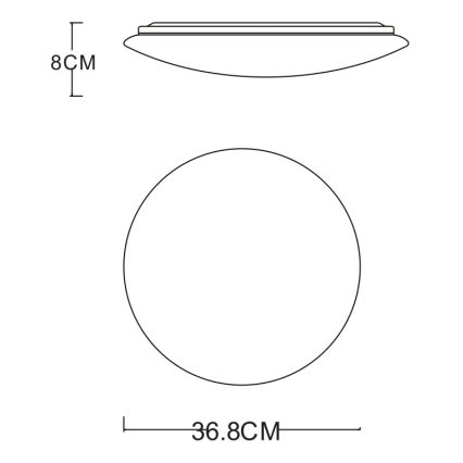 GLOBO - LED-Deckenleuchte LED/24W/230V