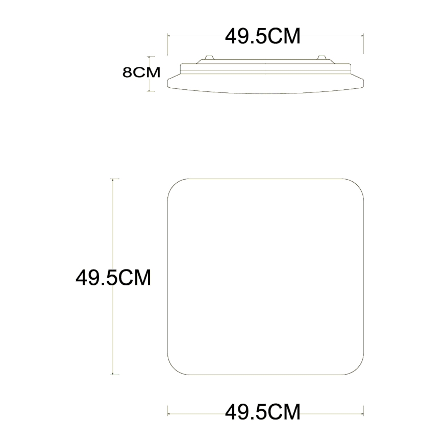 Globo - LED dimmbare Deckenleuchte LED/40W/230V 2700-6500K Ø 50 cm Wi-Fi Tuya + Fernbedienung