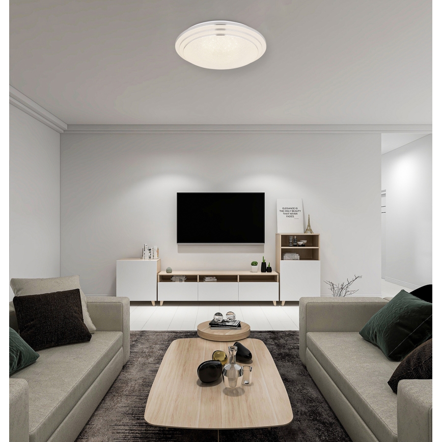 Globo - Dimmbare LED-Deckenleuchte LED/18W/230V d 40 cm 2700-6500K + Fernbedienung