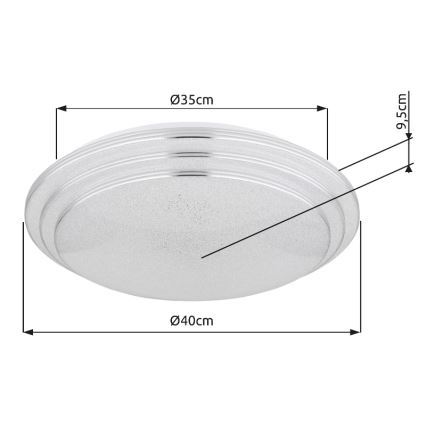 Globo - Dimmbare LED-Deckenleuchte LED/18W/230V d 40 cm 2700-6500K + Fernbedienung