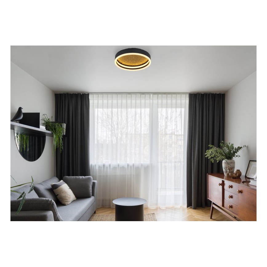Globo - LED Deckenleuchte LED/24W/230V Ø 30 cm schwarz