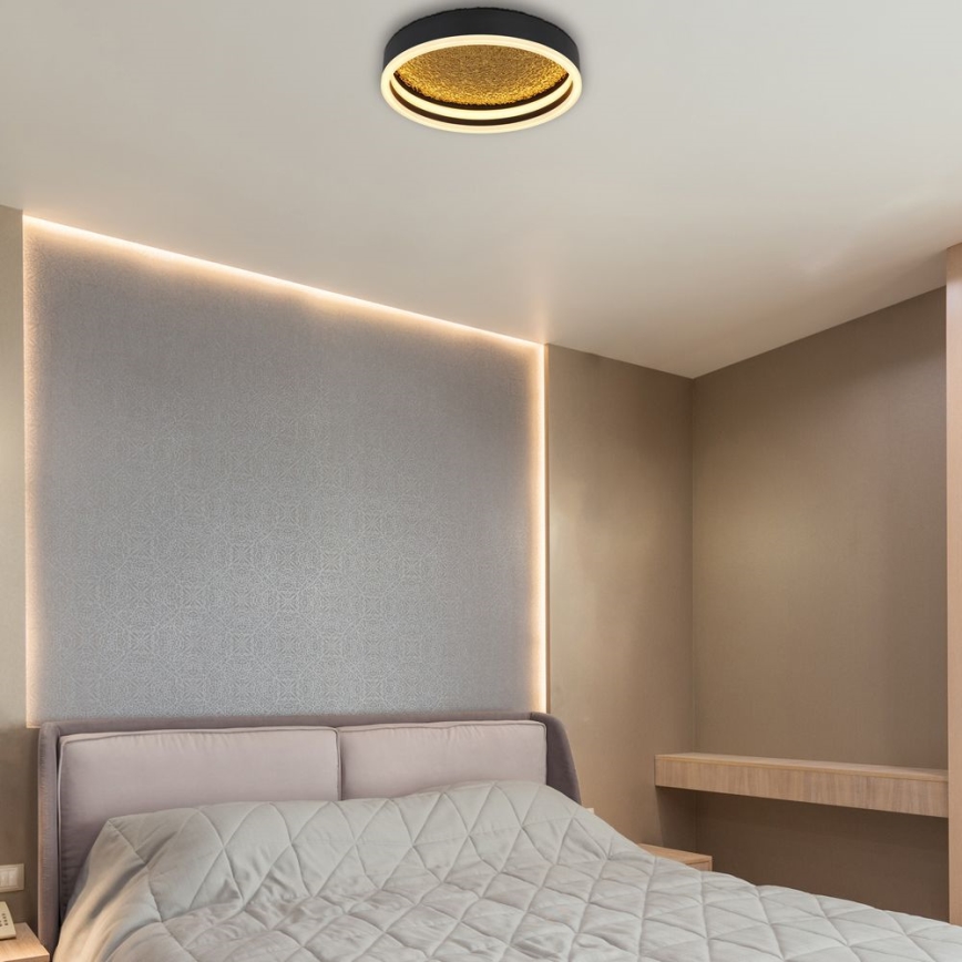 Globo - LED Deckenleuchte LED/24W/230V Ø 30 cm schwarz