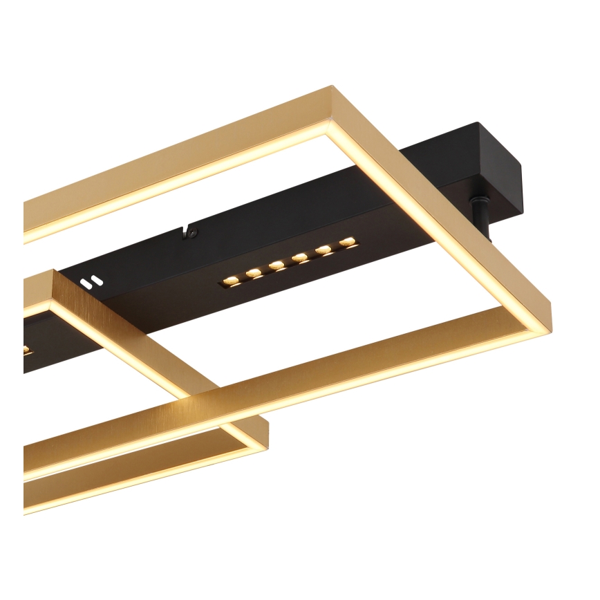 Globo 48461-54 - LED-Deckenleuchte LUFFY LED/54W/230V 39,8x90 cm schwarz/gold