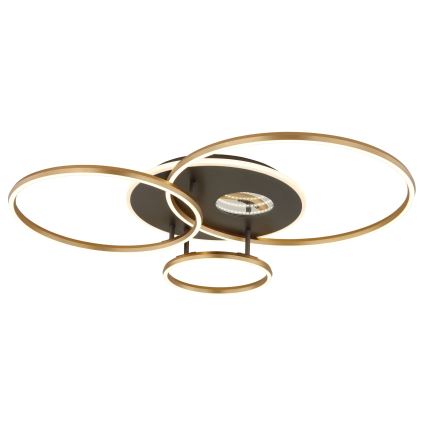 Globo - LED dimmbare Deckenleuchte LED/54W/230V 2700-6500K 90x70 cm Anthrazit/Gold + Fernbedienung